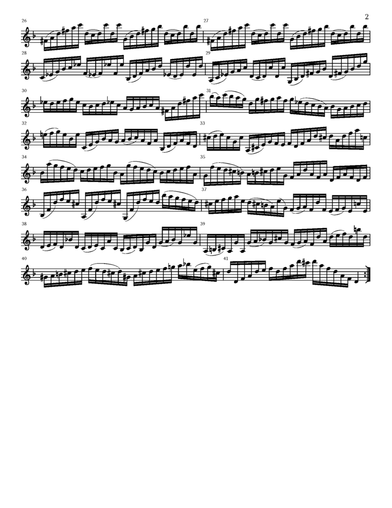D Minor Gigue Partita Ii Js Bach Solo Violin Bmv 1004 Guitar Kitchen