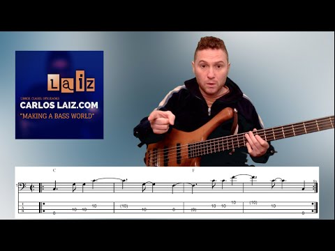 Tumbao de Bajo. Ejercicio interactivo. Bass Tumbao. Clases y cursos de bajo. Carlos Laiz.com